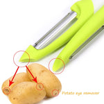 2er Set Präzisions-Schäler mit Edelstahlklingen für Obst und Gemüse
