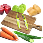 2er Set Präzisions-Schäler mit Edelstahlklingen für Obst und Gemüse