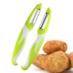 2er Set Präzisions-Schäler mit Edelstahlklingen für Obst und Gemüse
