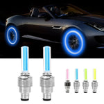 2er Set LED Radlichter für Auto und Motorrad, Ventilkappen
