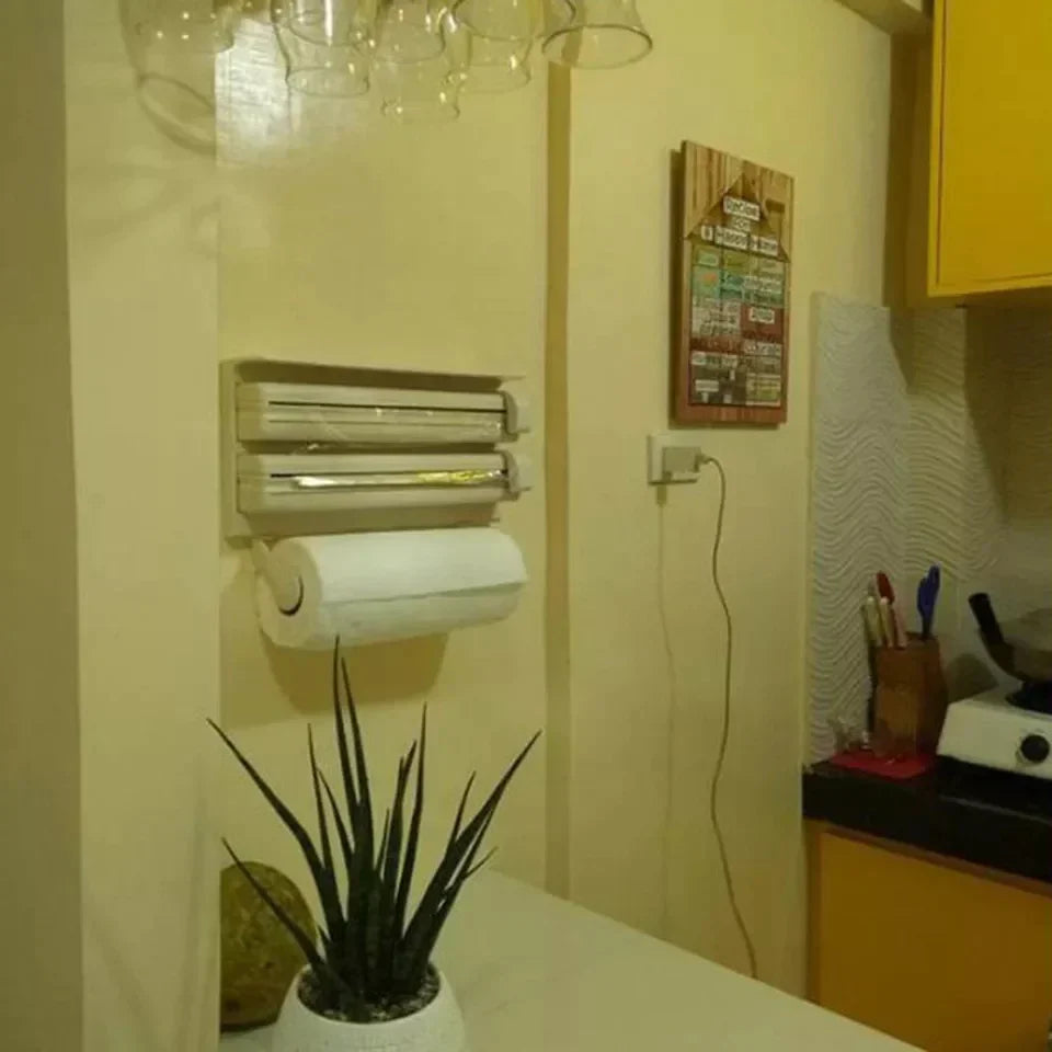Multifunktionaler Küchenrollenhalter für Papier und Folie