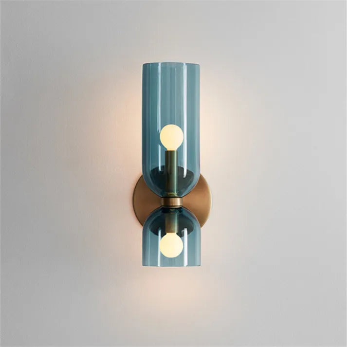 Modern Glass Wall Light with Double-Head LED