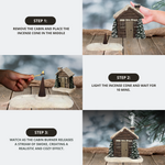 Cozy Cabin - Elegant Incense Burner with 2 Free Cones