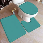 3-piece Non-Slip Bath Mat Set with Soft Flannel
