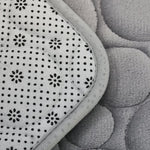 3-piece Non-slip Bath Mat Set - Soft Microfiber with Modern Stripe Pattern