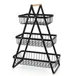 Stilvoller 3-stufiger Obstständer aus Metall – Platzsparend und Elegant