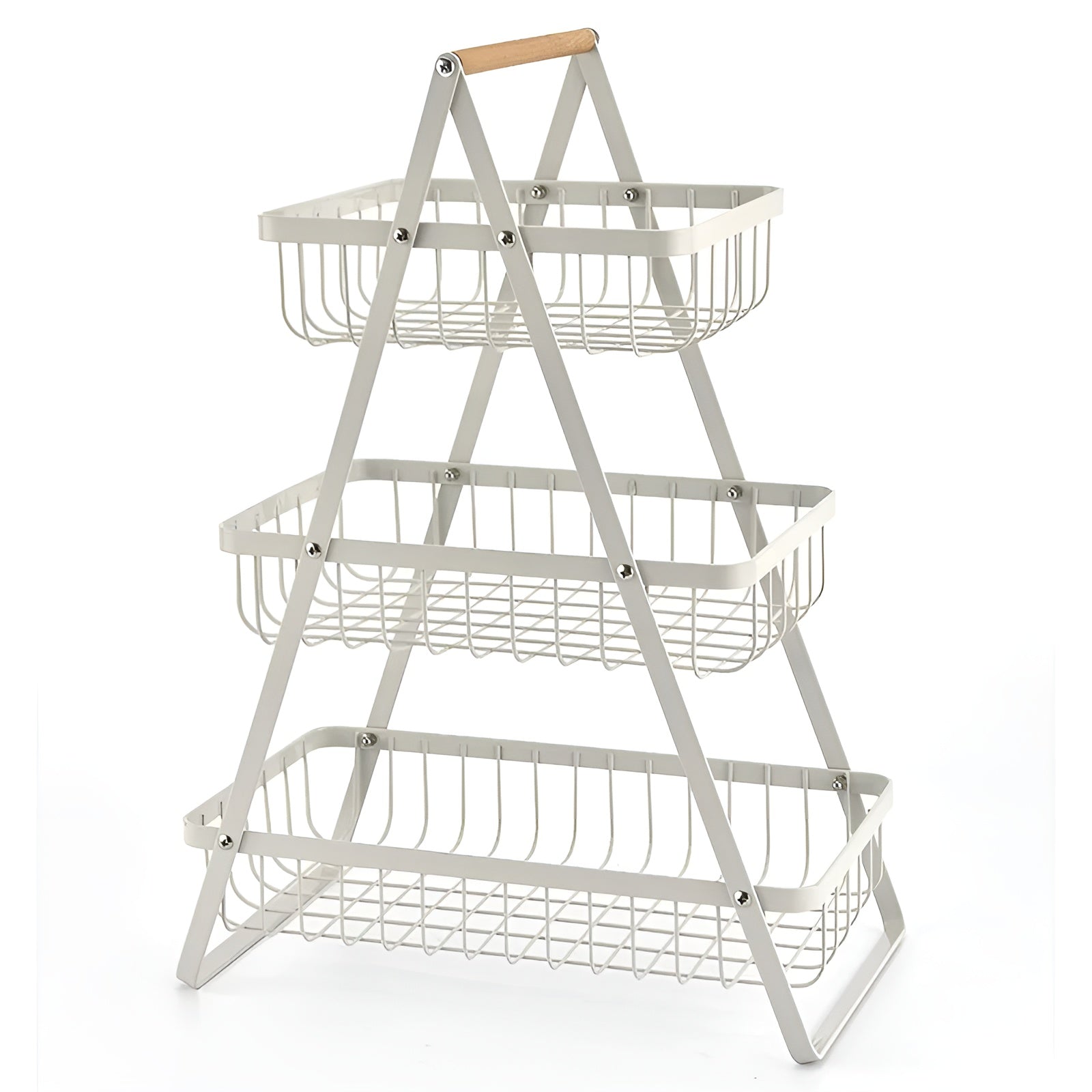 Stilvoller 3-stufiger Obstständer aus Metall – Platzsparend und Elegant