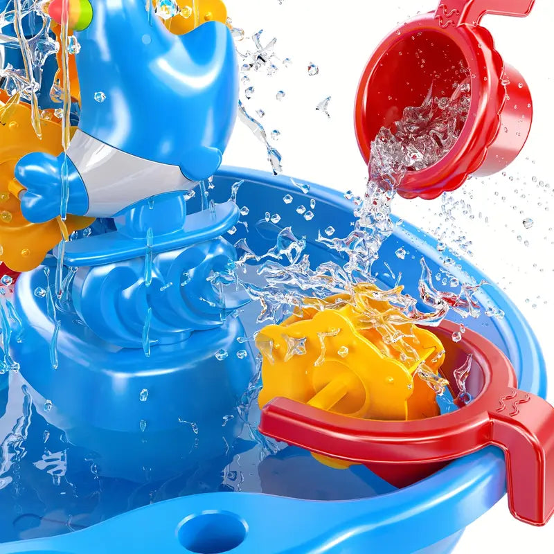 Bunter 3-stufiger Sand- und Wassertisch für Kinder