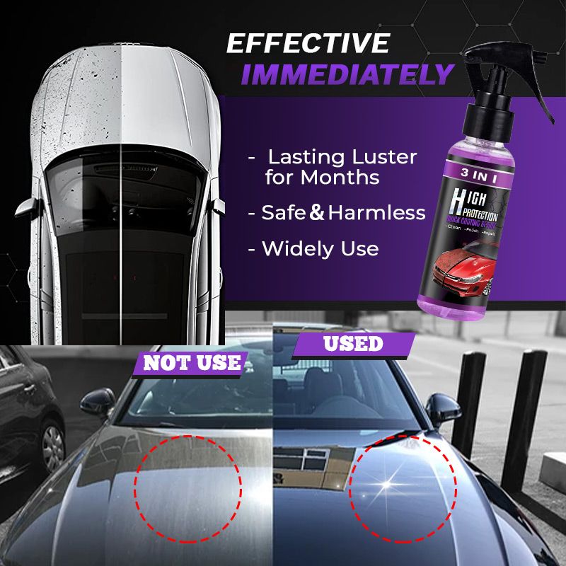 3-in-1 Autoreinigungsspray mit hohem Schutz