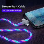 Multifunktionales LED-Ladekabel mit drei Anschlüssen