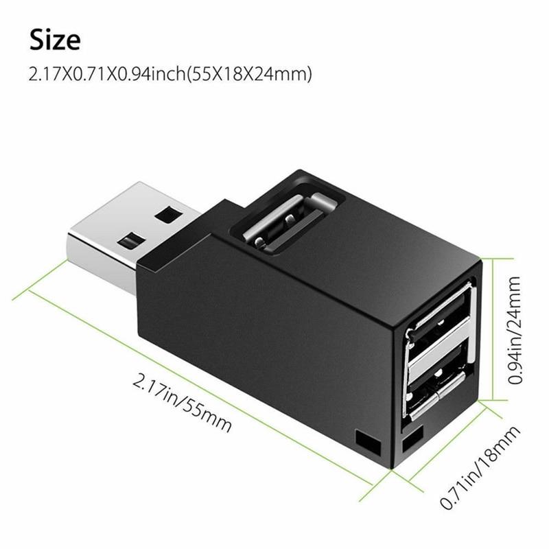 Kompakter 3-Port USB-Hub für vielseitige Nutzung