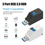 Kompakter 3-Port USB-Hub für vielseitige Nutzung