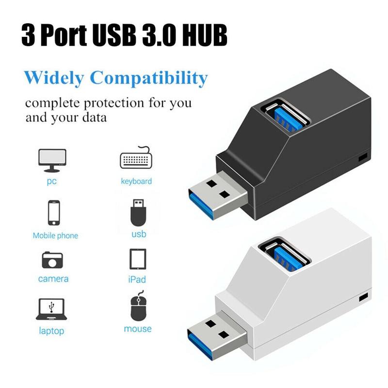 Kompakter 3-Port USB-Hub für vielseitige Nutzung