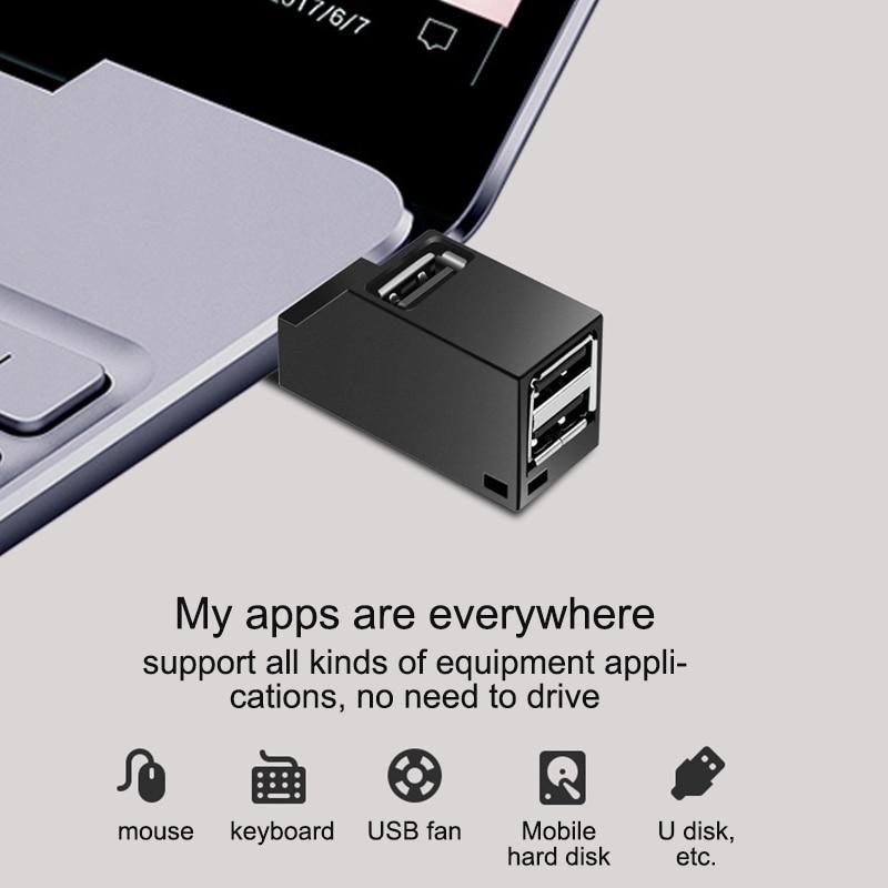 Kompakter 3-Port USB-Hub für vielseitige Nutzung