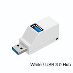 Kompakter 3-Port USB-Hub für vielseitige Nutzung