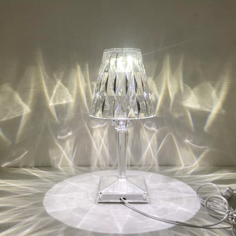 Kristallleuchte mit Touch-Sensor und USB – Elegante Tischlampe