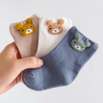 3 Pairs of Soft Cotton Socks for Newborns