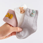 3 Pairs of Soft Cotton Socks for Newborns