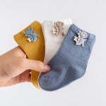 3 Pairs of Soft Cotton Socks for Newborns