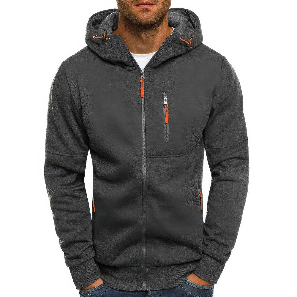 Vielseitige Herren Hoodie-Weste mit praktischem Reißverschluss