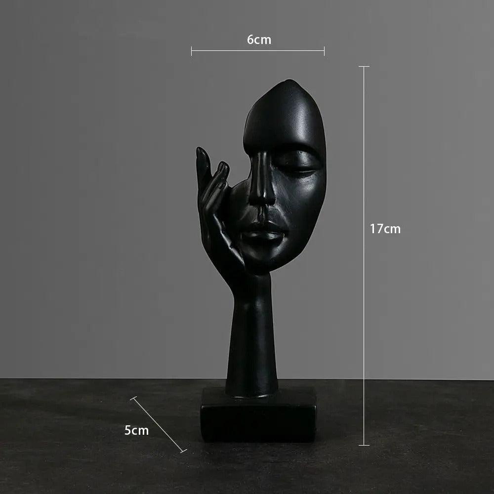 Moderne Gesichts-Skulptur aus hochwertigem Harz