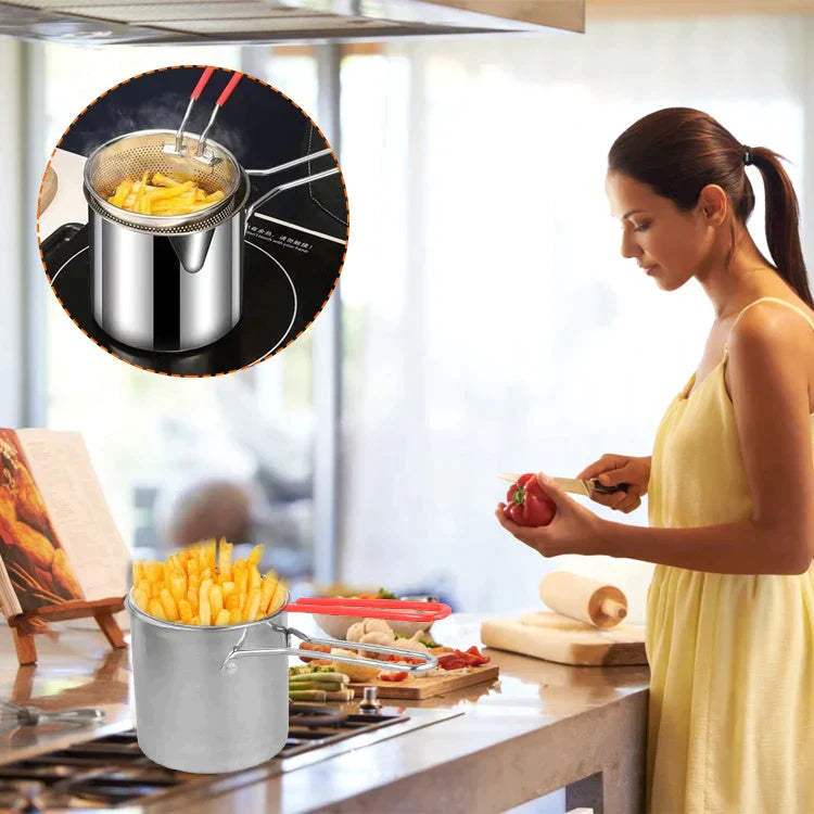 Multifunktionale Fritteuse aus hochwertigem Edelstahl 304