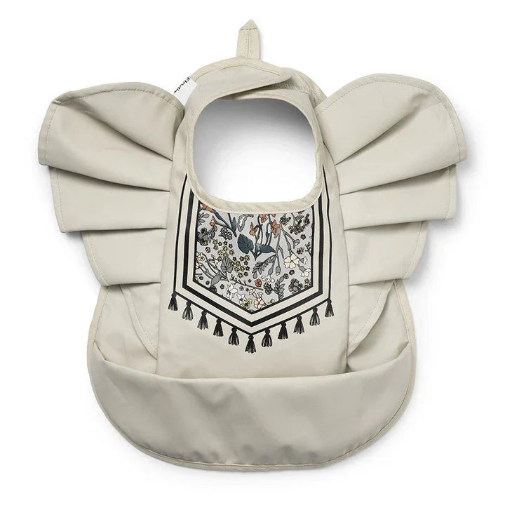 Wasserdichtes Esslätzchen für Babys mit Ärmeln und Auffangtasche