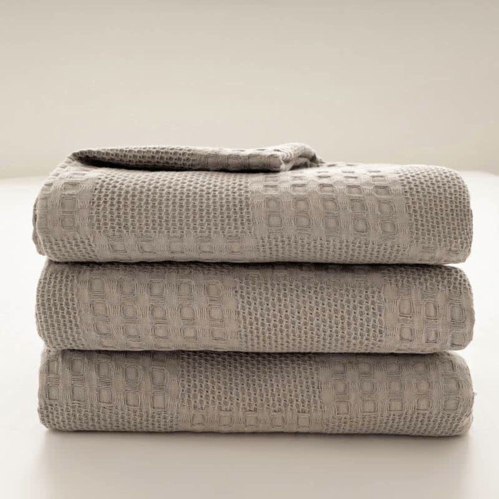 Ecoviva Waffle Blanket | 100% Sustainable Cotton | Stylish & Breathable