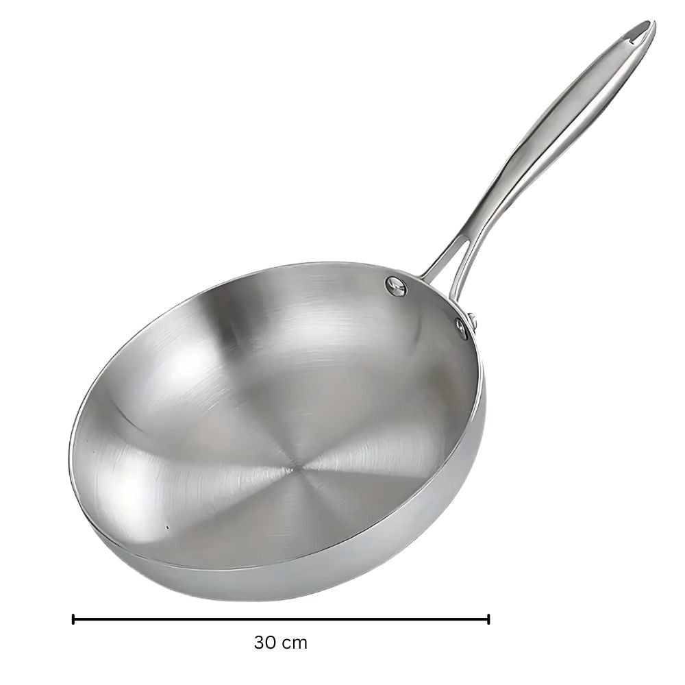 Hochwertige Edelstahl Bratpfanne für gesundes Kochen