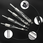 Präzisions-Bohrer Set für Quadrat-Zapfen – 4 Teile
