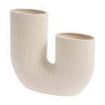 Elegante beige Blumenvase mit einzigartigem Design