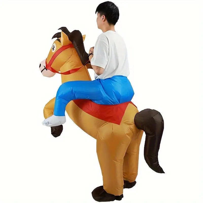 Inflatable Horse Costume for Adults - Cowboy Style for Parties