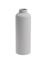 Elegante Keramikvase in hellem Grau für stilvolle Akzente