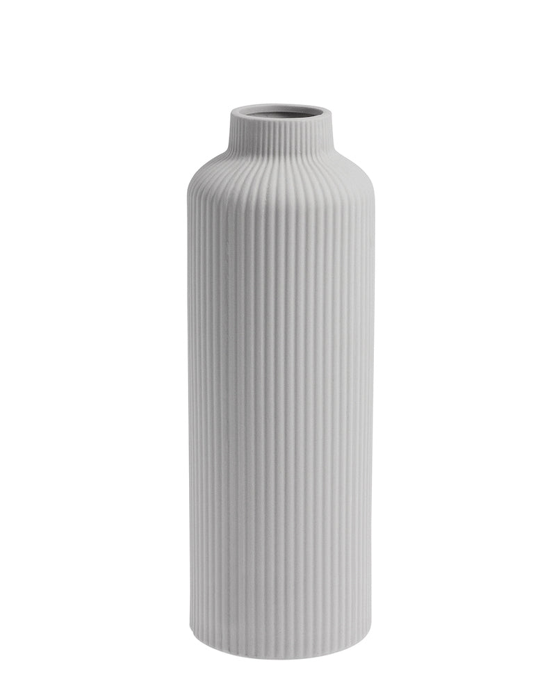 Elegante Keramikvase in hellem Grau für stilvolle Akzente