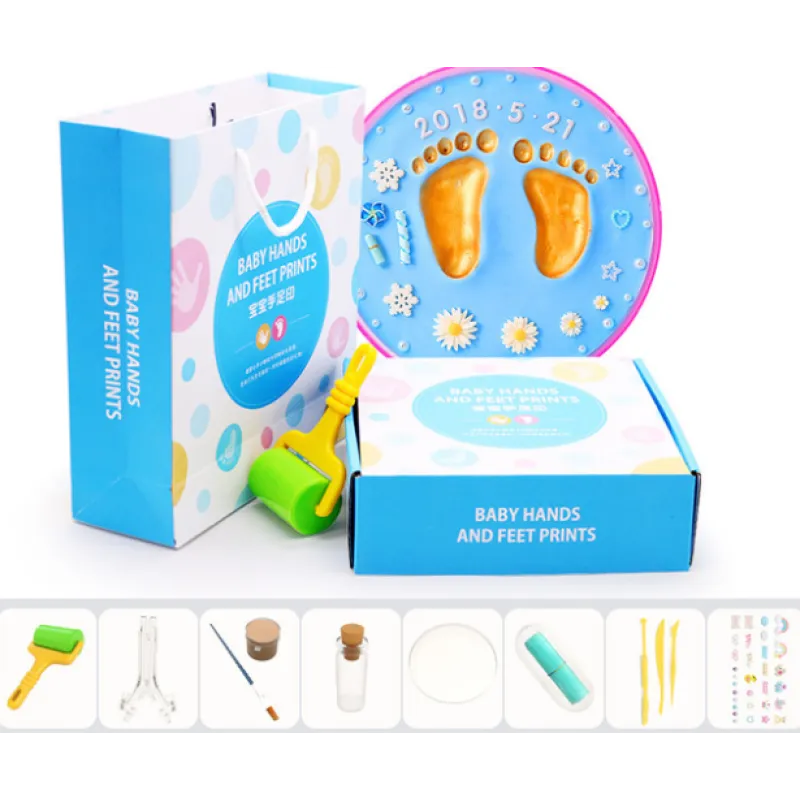 Set zur Erstellung von Baby Hand- und Fußabdrücken aus Ton – DIY Erinnerung