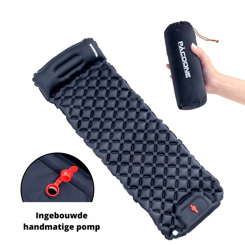 Aufblasbare Campingmatte mit Kopfstütze – Leicht, Wasserdicht & Handlich