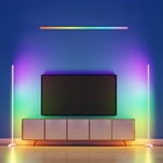 Moderne Stehlampe mit Musik-Synchronisation und App-Steuerung – 140 cm hoch