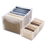 7-Fächer Kleiderschrank Organizer aus Netz für Kleidung