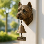 Willkommensglocke mit Schäferhund-Design – Elegante Wandglocke aus Bronze