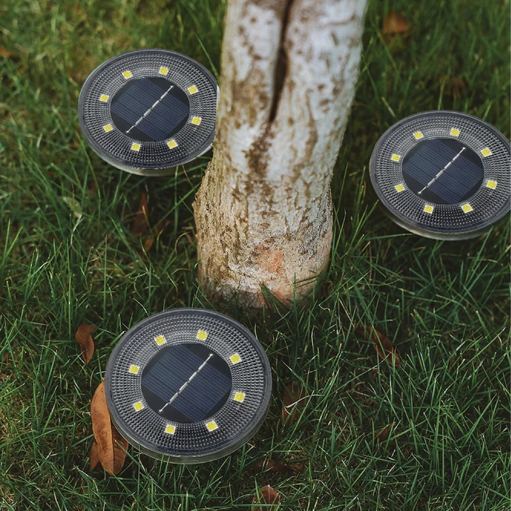 Solarbetriebene Gartenbodenleuchten – Wetterfest, 4er Set