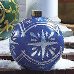 Aufblasbarer Weihnachtsball für den Außenbereich 60 cm – Wetterfeste PVC-Dekoration