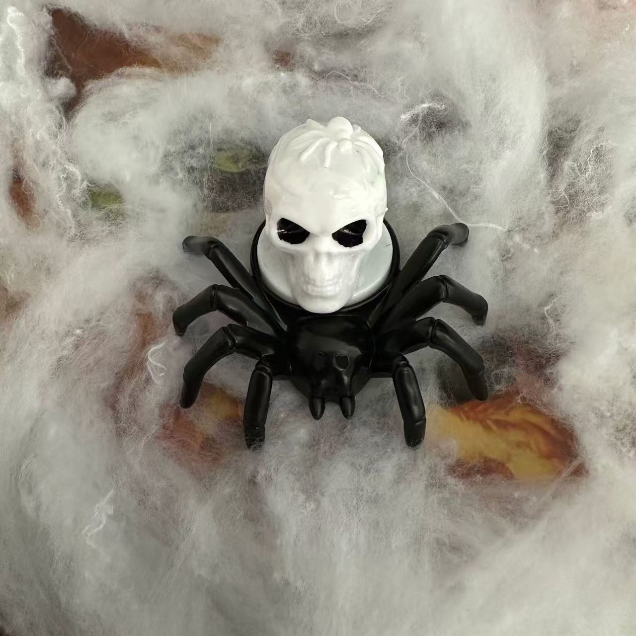 Gruselige Halloween-Dekoration – Spinnenrücken Ornament mit Kerzen und Augen