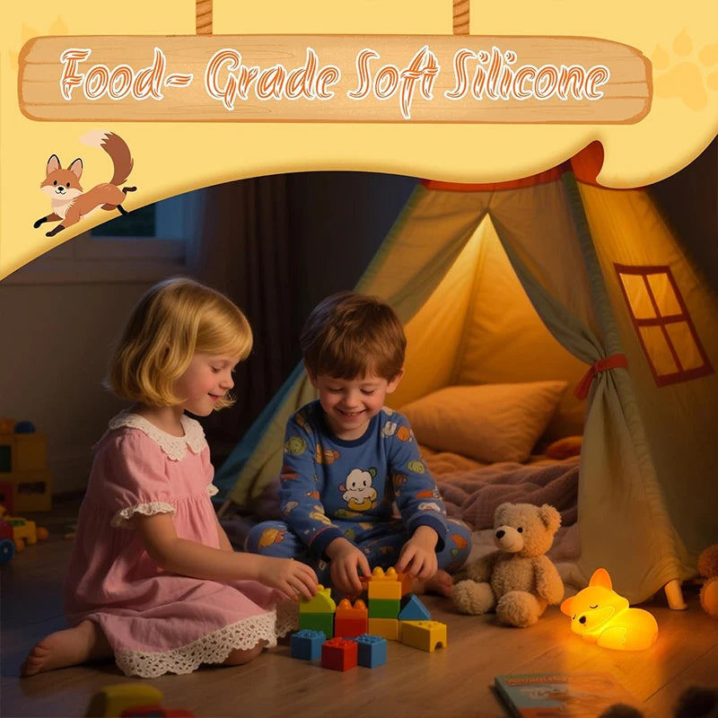 Cute Silicone Night Light | Rechargeable, Dimmable and with Timer