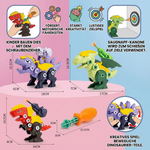 Spielset mit Saugnapfkanone und Dinosaurier-Schrauben