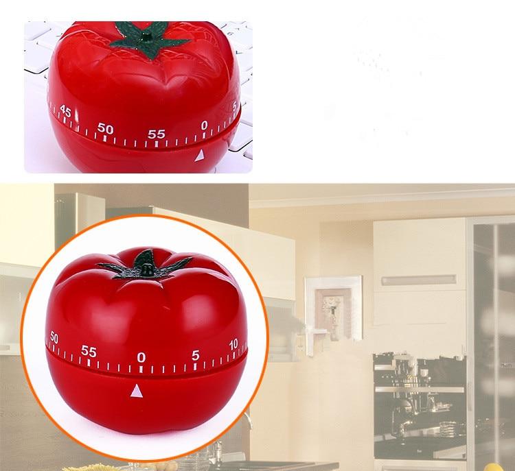 Mechanischer Timer in Tomatenform mit 360-Grad-Drehung