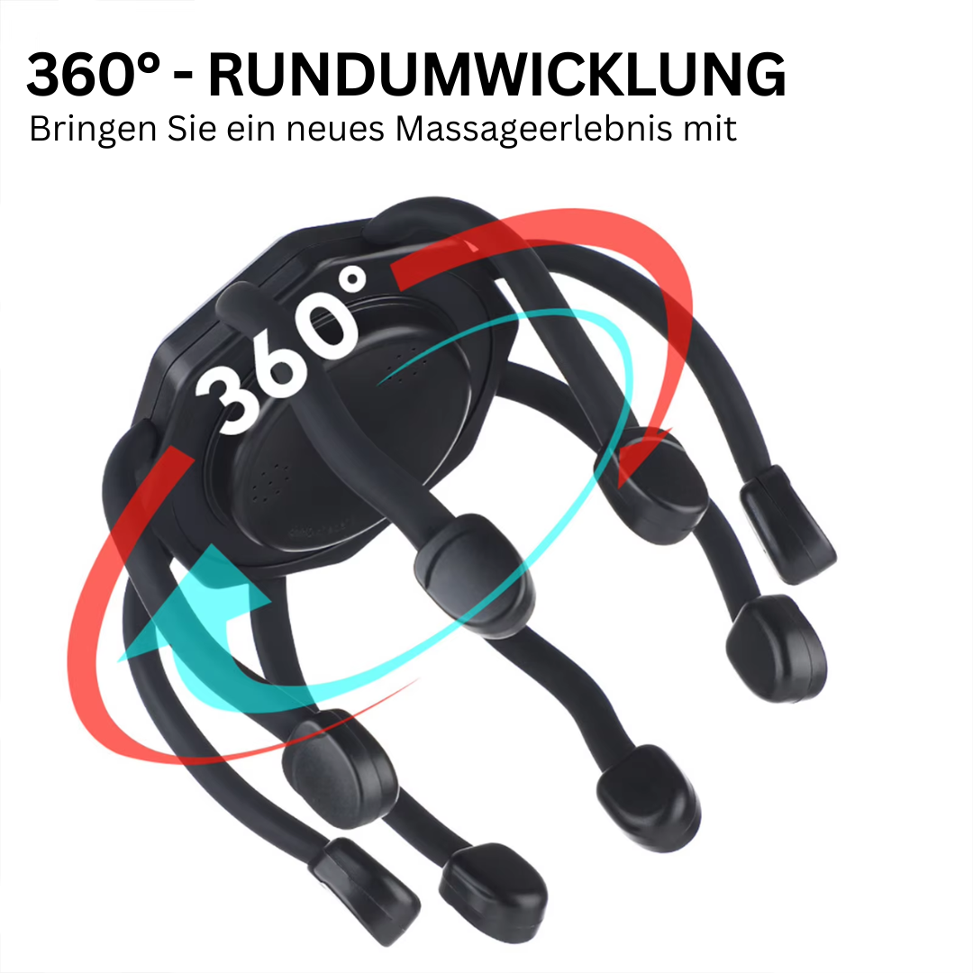 Tragbarer Kopf-Massager zur Stressreduktion und Haarausfallprävention