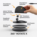 Vielseitige Smartphone-Halterung für das Auto mit 360° Drehfunktion