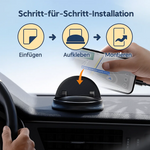 Vielseitige Smartphone-Halterung für das Auto mit 360° Drehfunktion