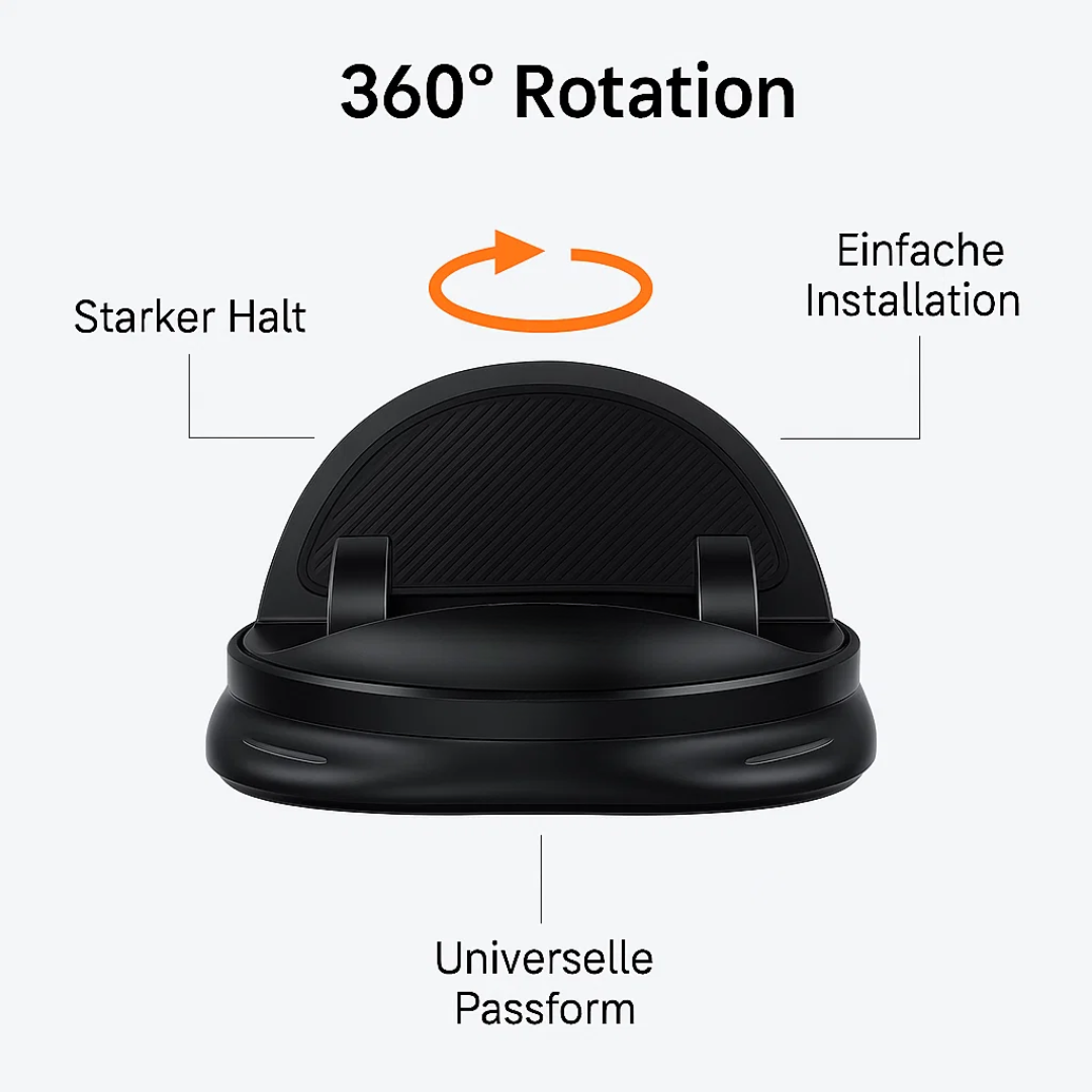 Vielseitige Smartphone-Halterung für das Auto mit 360° Drehfunktion