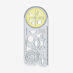 Vielseitiger Geometrie-Lineal mit drehbarem Winkelmesser